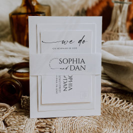 Gewoon minimale bruiloft uitnodigingen wikkel