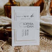 Gewoon minimale bruiloft uitnodigingen wikkel