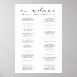 Gewoon minimale bruiloft zitkaart Poster