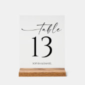 Gewoon minimale tabelnummers acryl bord (Voorkant)