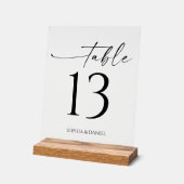 Gewoon minimale tabelnummers acryl bord (Hoek)