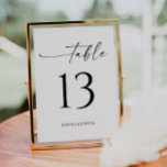 Gewoon minimale tabelnummers kaart<br><div class="desc">Help uw gasten gemakkelijk hun weg te vinden met deze mooie dubbelzijdige tafelnummerkaarten. Bewerk eenvoudig de nummers en namen! Bekijk het hele collectie voor meer overeenkomende objecten!</div>