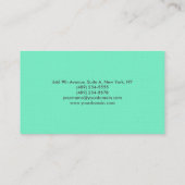 Gewoon minimalistisch blauw visitekaartje (Achterkant)