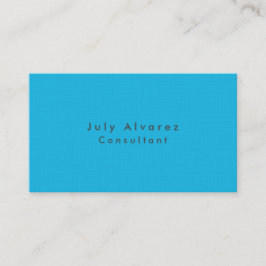 Gewoon minimalistisch blauw visitekaartje