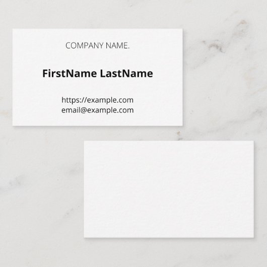 Gewoon, minimalistisch Visitekaartje (Voorkant / Achterkant)