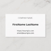Gewoon, minimalistisch Visitekaartje (Voorkant)