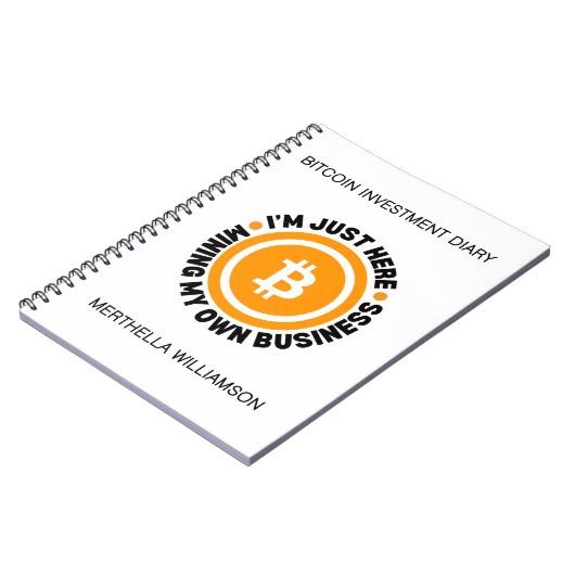 GEWOON MINING MIJN EIGEN BEDRIJF Fun Bitcoin Inves Notitieboek (Linkerzijde)