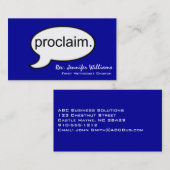 Gewoon minister Preacher Modern Visitekaartje (Voorkant / Achterkant)