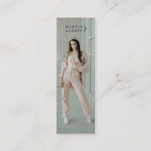 Gewoon modern Afstuderen fotonaam Kaart Mini Visitekaartje (Voorkant)