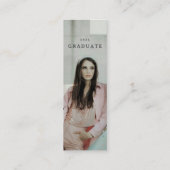 Gewoon modern Afstuderen fotonaam Kaart Mini Visitekaartje (Achterkant)
