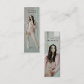 Gewoon modern Afstuderen fotonaam Kaart Mini Visitekaartje (Voorkant / Achterkant)