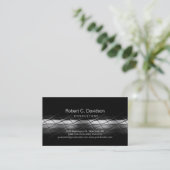 Gewoon Modern Black Grey Consultant Visitekaartje (Staand voorkant)