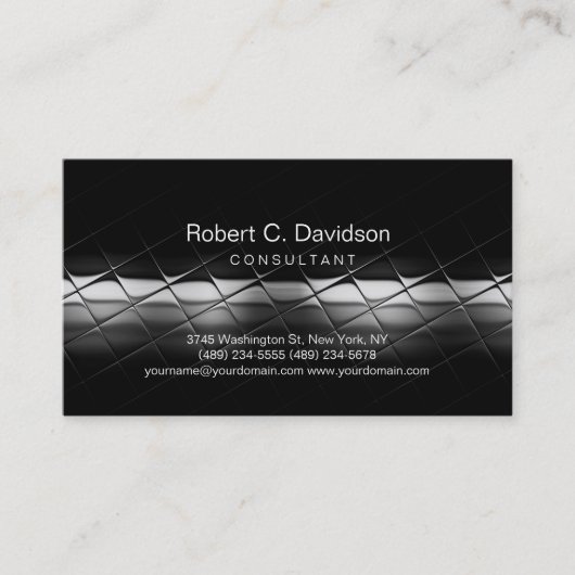 Gewoon Modern Black Grey Consultant Visitekaartje (Voorkant)