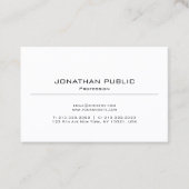 Gewoon modern, eenvoudig design elegant profession visitekaartje (Voorkant)