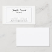 Gewoon modern, eenvoudig wit minimalistisch visitekaartje (Voorkant / Achterkant)