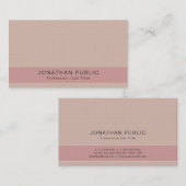 Gewoon modern elegant Colour Premium Linen Luxury Visitekaartje (Voorkant / Achterkant)