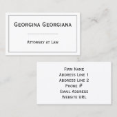 Gewoon, modern en elegant met lijnrand visitekaartje (Voorkant / Achterkant)