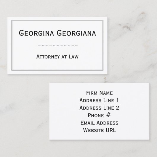 Gewoon, modern en elegant met lijnrand visitekaartje (Voorkant / Achterkant)