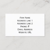 Gewoon, modern en elegant met lijnrand visitekaartje (Achterkant)