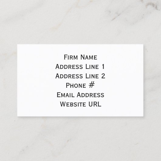 Gewoon, modern en elegant met lijnrand visitekaartje (Achterkant)