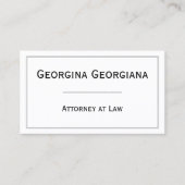 Gewoon, modern en elegant met lijnrand visitekaartje (Voorkant)