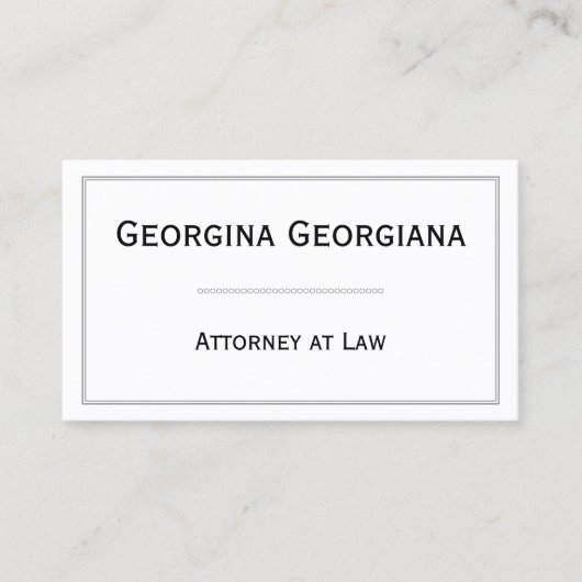 Gewoon, modern en elegant met lijnrand visitekaartje (Voorkant)