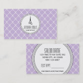 gewoon modern haarstylist paars afsprakenkaartje (Voorkant / Achterkant)