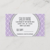 gewoon modern haarstylist paars afsprakenkaartje (Achterkant)