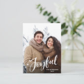 Gewoon Modern Kerstfoto Groeten Vakantie Pos Briefkaart (Staand voorkant)