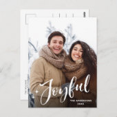 Gewoon Modern Kerstfoto Groeten Vakantie Pos Briefkaart (Voorkant / Achterkant)