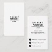 Gewoon modern Minimaal pictogram Sociale media ver Visitekaartje (Voorkant / Achterkant)