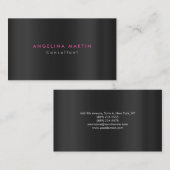 Gewoon modern minimalistisch vrouwelijk origineel visitekaartje (Voorkant / Achterkant)