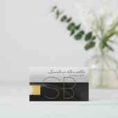 Gewoon modern Monogram consultant Visitekaartje (Staand voorkant)