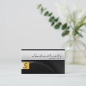 Gewoon modern Monogram consultant Visitekaartje (Staand voorkant)