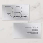 Gewoon modern Monogram consultant Visitekaartje (Voorkant / Achterkant)