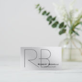 Gewoon modern Monogram consultant Visitekaartje (Staand voorkant)