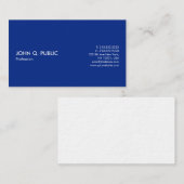 Gewoon modern professioneel elegant blauw design visitekaartje (Voorkant / Achterkant)