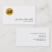 Gewoon modern professioneel monogram Visitekaartje (Voorkant / Achterkant)