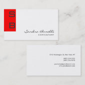 Gewoon modern professioneel monogram Visitekaartje (Voorkant / Achterkant)