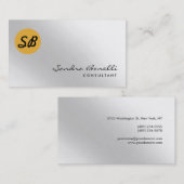 Gewoon modern professioneel monogram Visitekaartje (Voorkant / Achterkant)