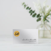 Gewoon modern professioneel monogram Visitekaartje (Staand voorkant)