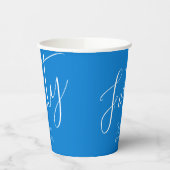 Gewoon modern script Blauw 40e verjaardag Papieren Bekers (Links)