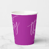 Gewoon modern script Donkerroze 30e verjaardag Papieren Bekers (Links)