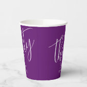 Gewoon modern script herfst Paarse 30e verjaardag Papieren Bekers (Links)