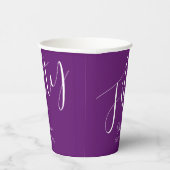 Gewoon modern script herfst Paarse 50ste verjaarda Papieren Bekers (Rechts)