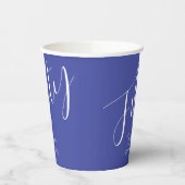 Gewoon Modern Script Lavendel 50ste verjaardag Papieren Bekers (Links)