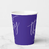 Gewoon modern script Paarse 30e verjaardagsfeestje Papieren Bekers (Links)