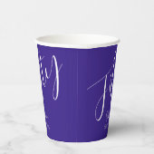 Gewoon modern script Paarse 50ste verjaardag Papieren Bekers (Rechts)