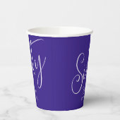 Gewoon modern script Paarse 60ste verjaardag Papieren Bekers (Links)