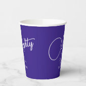 Gewoon modern script Paarse 80ste verjaardagsfeest Papieren Bekers (Links)